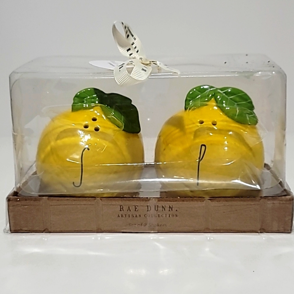 Rae Dunn Lemon Shaped Salt and Pepper Shakers
